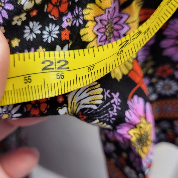 Boho Floral All Over Print Tie Waist Dress Size 2X - Picture 9 of 13